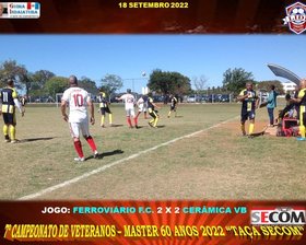 7º CAMPEONATO VETERANO - MASTER 60 ANOS - 2022 - TAÇA SECOM