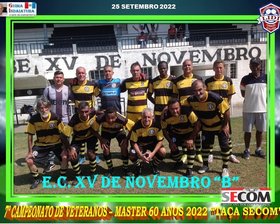 7º CAMPEONATO VETERANO - MASTER 60 ANOS - 2022 - TAÇA SECOM