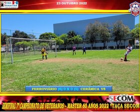 7º CAMPEONATO VETERANO - MASTER 60 ANOS - 2022 - TAÇA SECOM