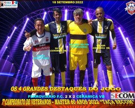 7º CAMPEONATO VETERANO - MASTER 60 ANOS - 2022 - TAÇA SECOM