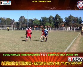 7º CAMPEONATO VETERANO - MASTER 60 ANOS - 2022 - TAÇA SECOM