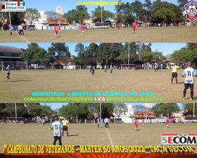 7º CAMPEONATO VETERANO - MASTER 60 ANOS - 2022 - TAÇA SECOM